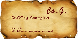 Csáky Georgina névjegykártya