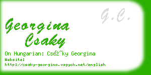 georgina csaky business card